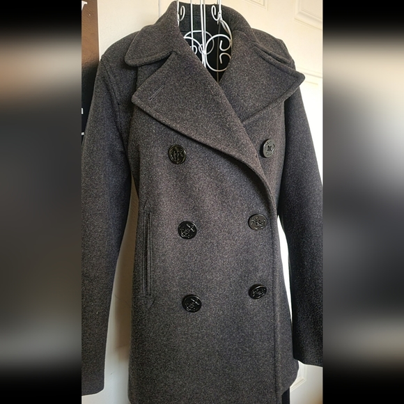 Woman's  Wool  Dress Coat Size 10/Gray - Picture 6 of 11